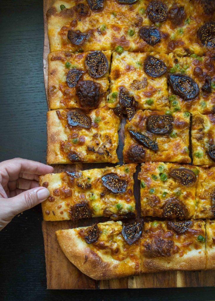 Curry Pizza with Figs and Cauliflower