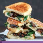 spinach grilled cheese with brie and figs