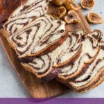 swirled chocolate fig babka