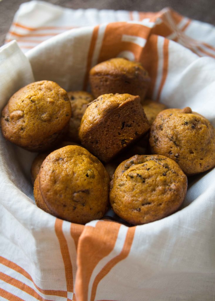 Pumpkin Chocolate Chip Muffins with Figs