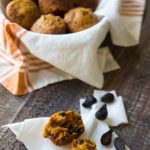Pumpkin muffins are a fall treat. All you need is two bowls to stir together tantalizing pumpkin chocolate chip muffins with chewy mission fig nuggets.