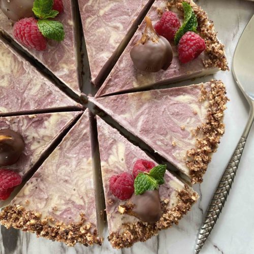 No Bake Vegan Cheesecake with Fig Crust