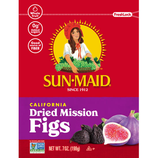 Sun-Maid California Dried Black Mission Figs (7 oz. Bag)