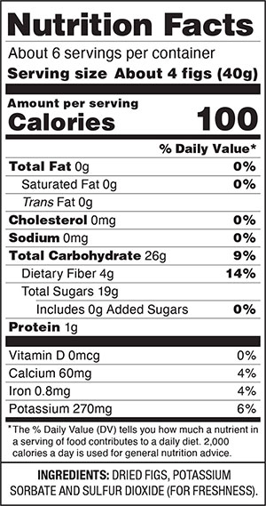 golden figs nutrition label