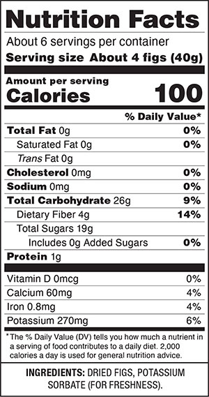 mission fig nutrition label
