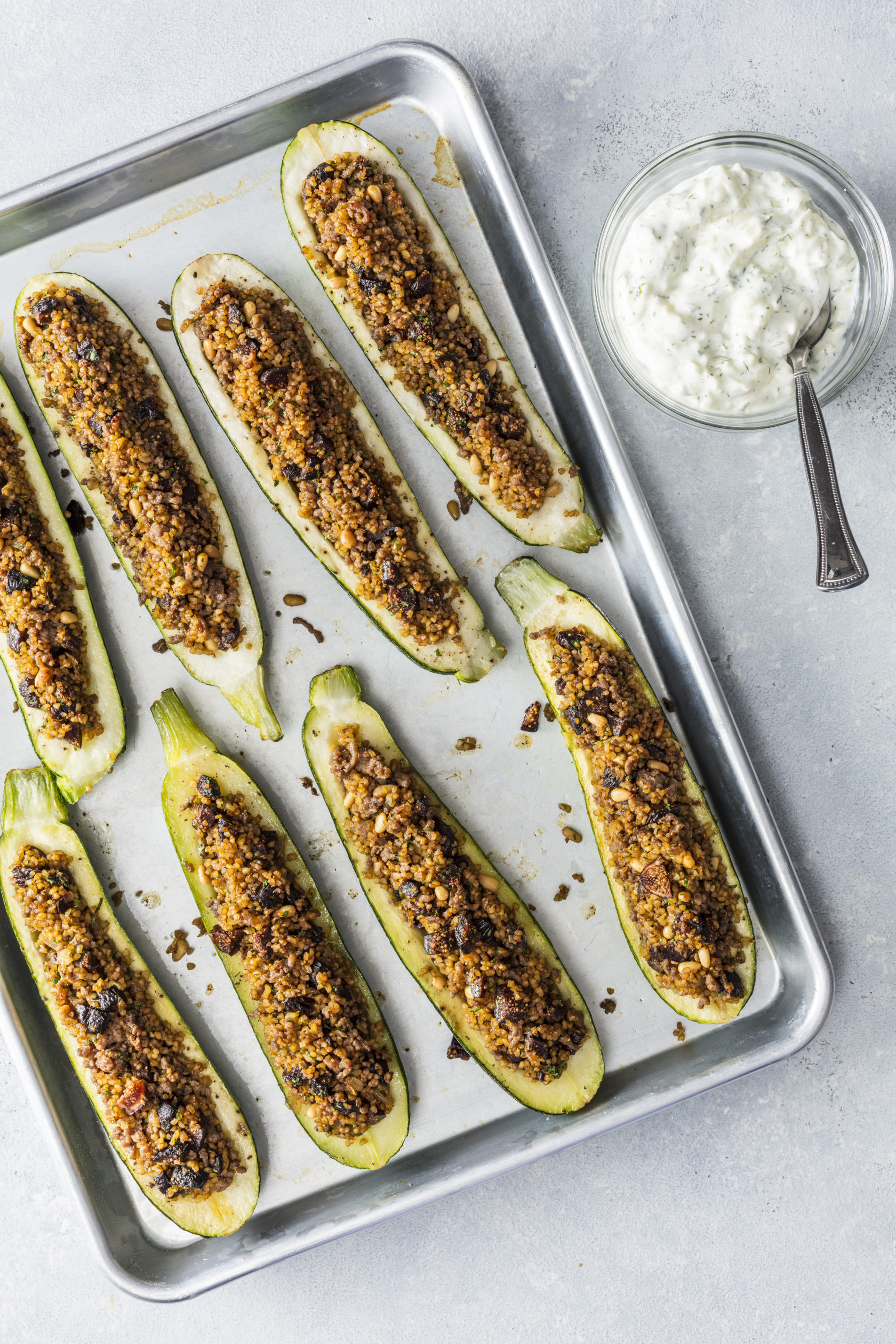 Lamb + Fig Stuffed Zucchini Boats Valley Fig Growers