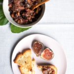 During fresh fig season, make Joanne Weir's warm fig spread recipe. Serve on a cheese board with dried figs or for dessert with ricotta and honey.