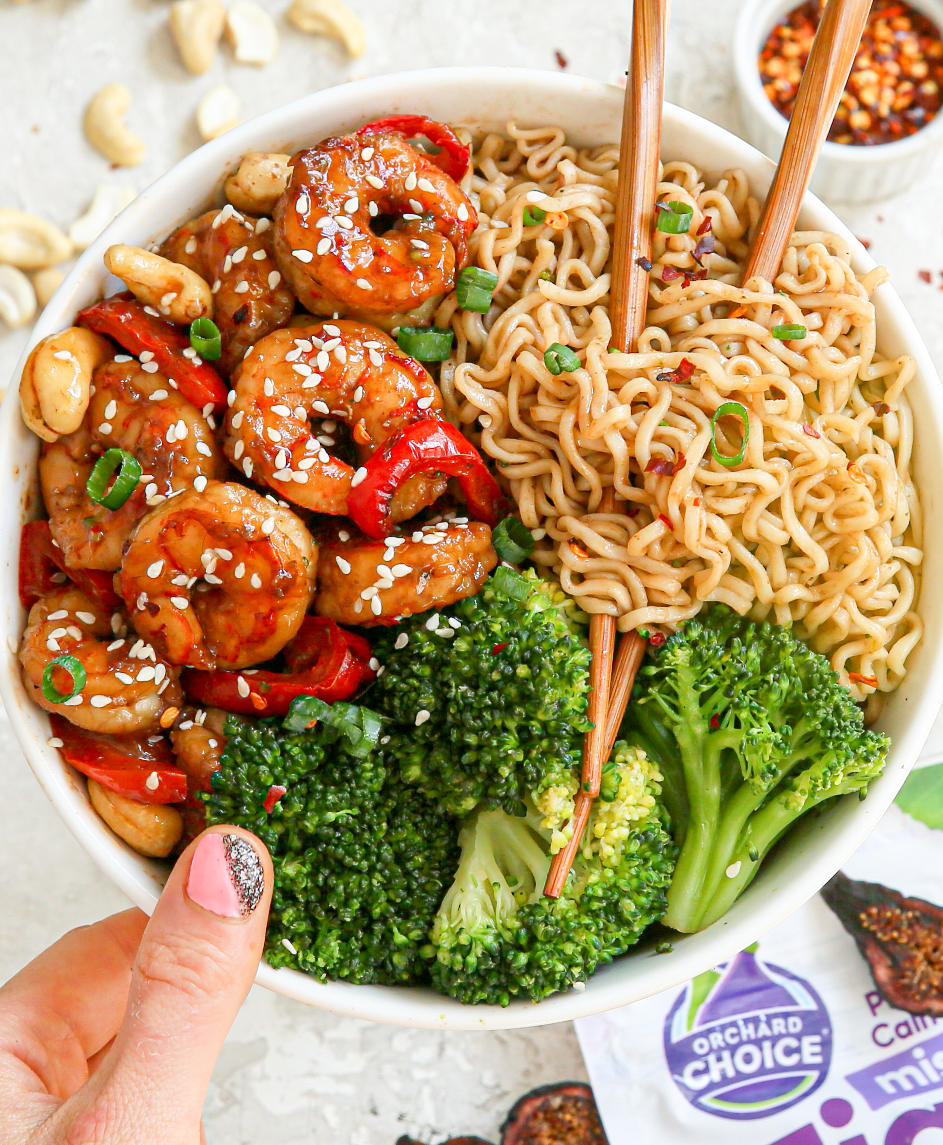 Sweet and Spicy Shrimp Stir Fry with Noodles