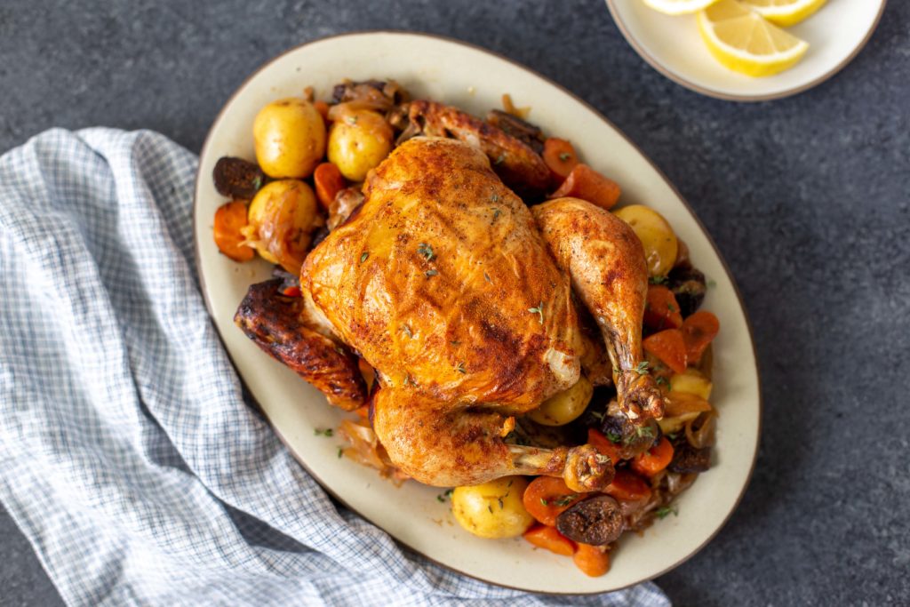 Instant Pot Whole Chicken with Figs & Veggies