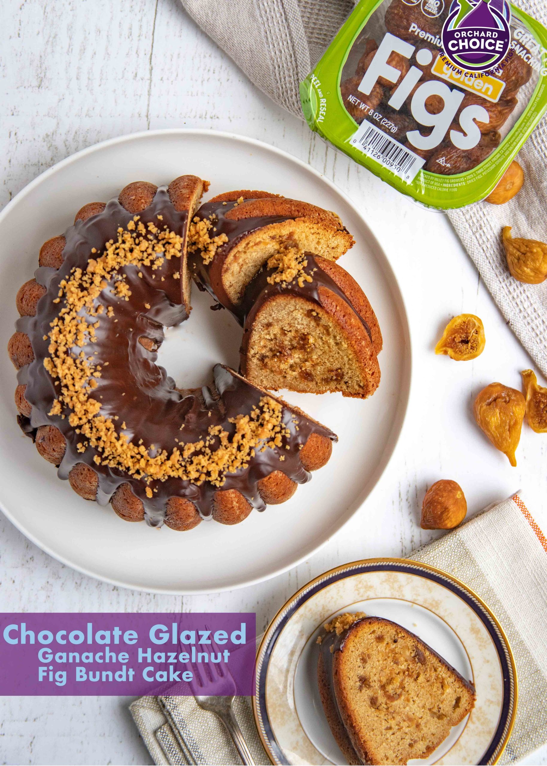 Fig Bundt Cake with Chocolate Glaze Ganache Valley Fig