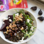 Warm Lentil Salad with Beets + Balsamic Figs