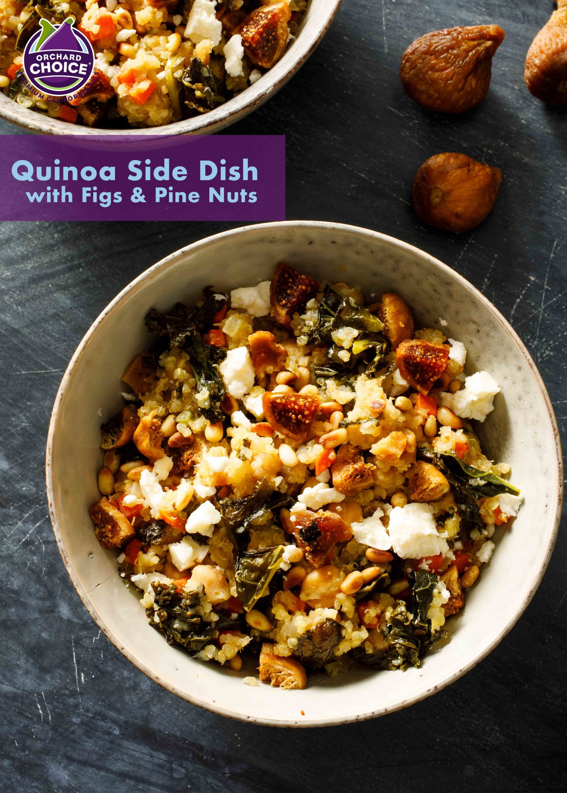 Quinoa Side Dish Recipe with Figs & Toasted Pine Nuts Valley Fig