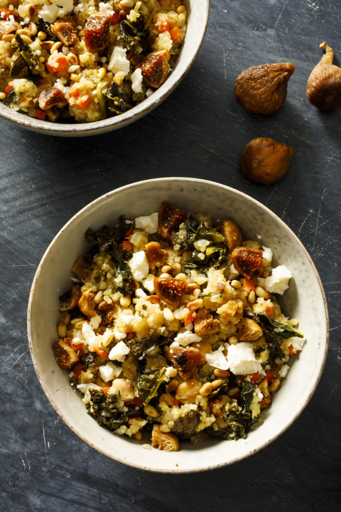 Quinoa side dish recipes add extra protein on the plate. Top with toasted pine nuts & dried figs for a Cook's Country quinoa side dish recipe that's a keeper.