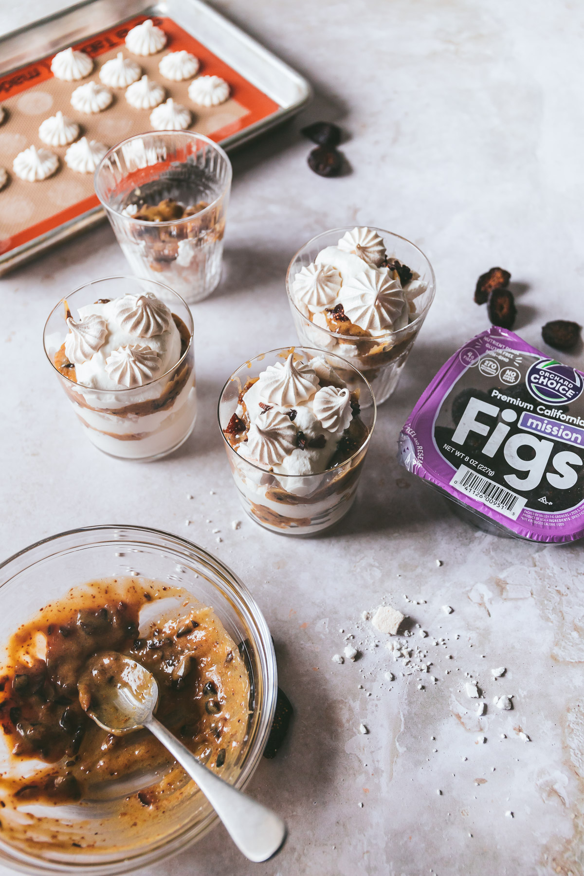 Eton Mess Parfaits with Fig Curd