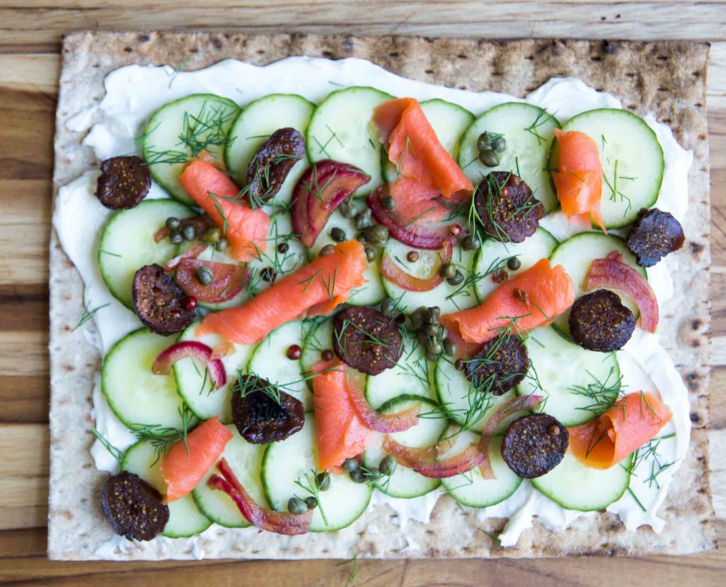 Smoked Salmon Pickled Fig Lavash