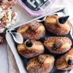 Fig chocolate pastry cream filled churro donuts