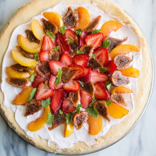 Summer Fruit Pizza with Sugar Cookie Dough