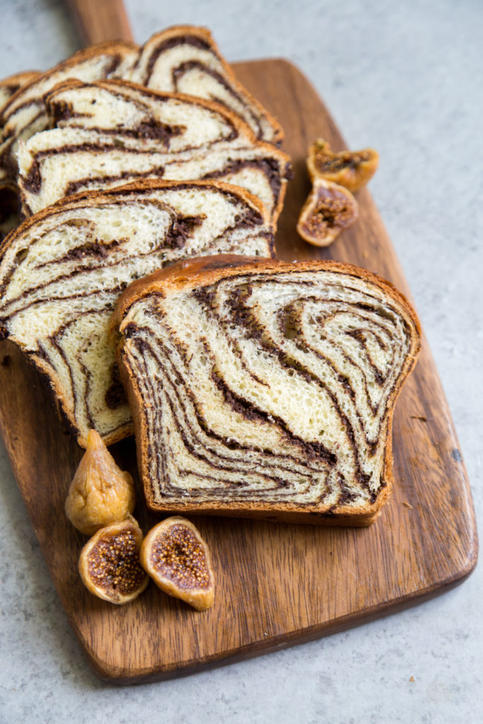 A swirl of chocolate and California Figs in this chocolate babka recipe is the surprise inside. You can bake babka at home easily.