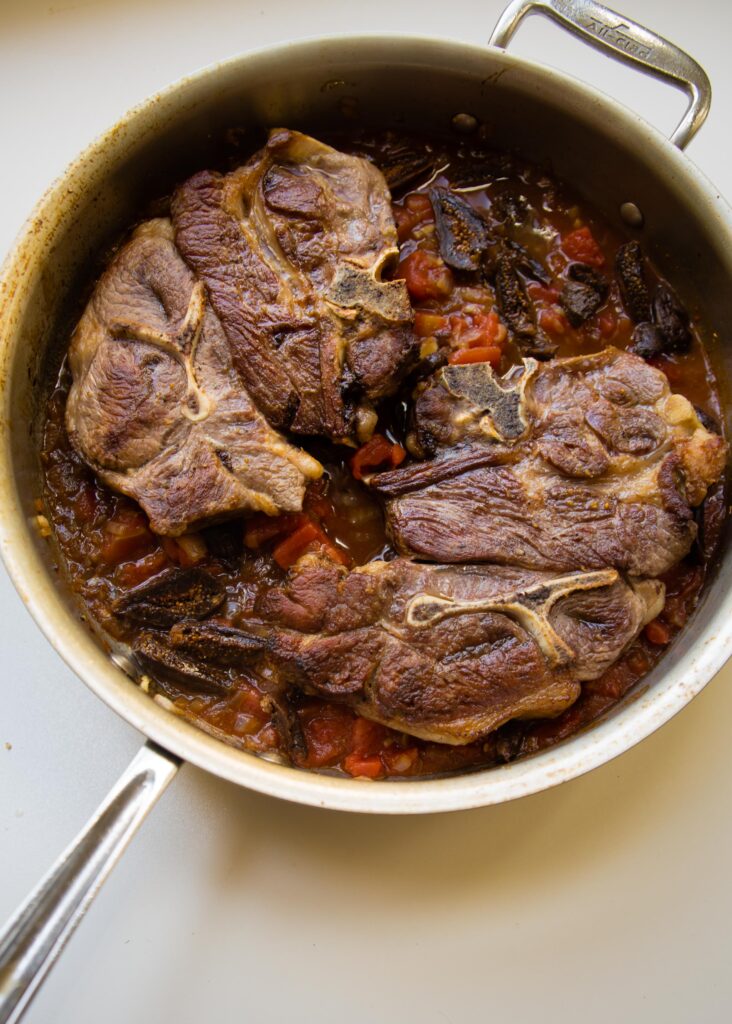 Spice braised lamb with figs would be perfect for your next holiday or as hearty comfort food, served over couscous.