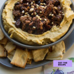 Hummus with lamb + figs in spices brings the chickpea spread into mealtime. Also, find ideas for the best things to dip in hummus.