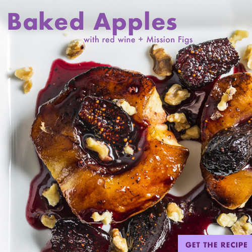 red wine baked apples