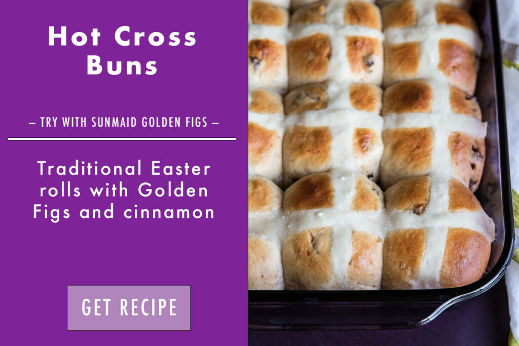 graphic of a hot cross buns tray