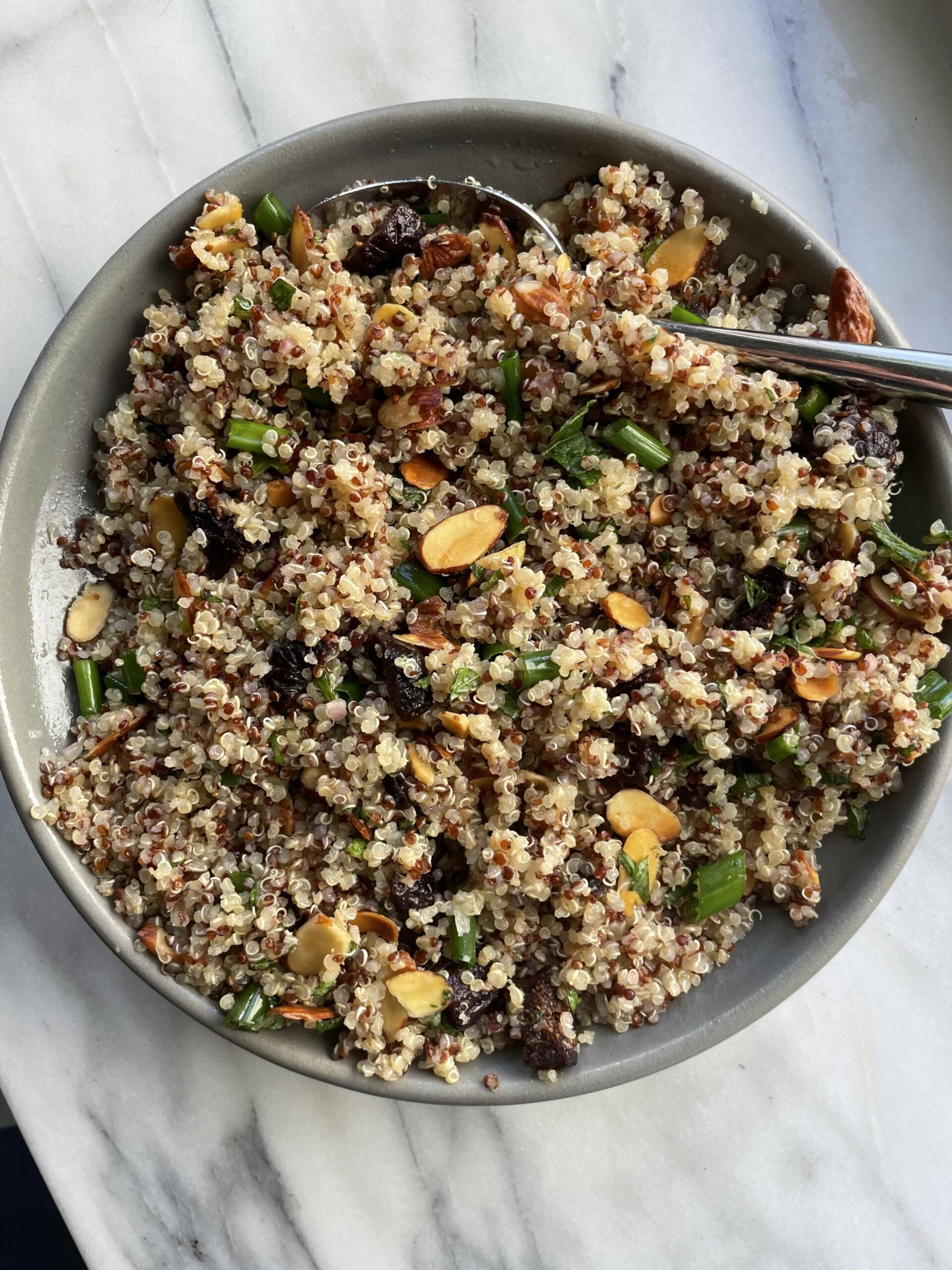 Passover Side Dish Almond Quinoa Salad with Figs