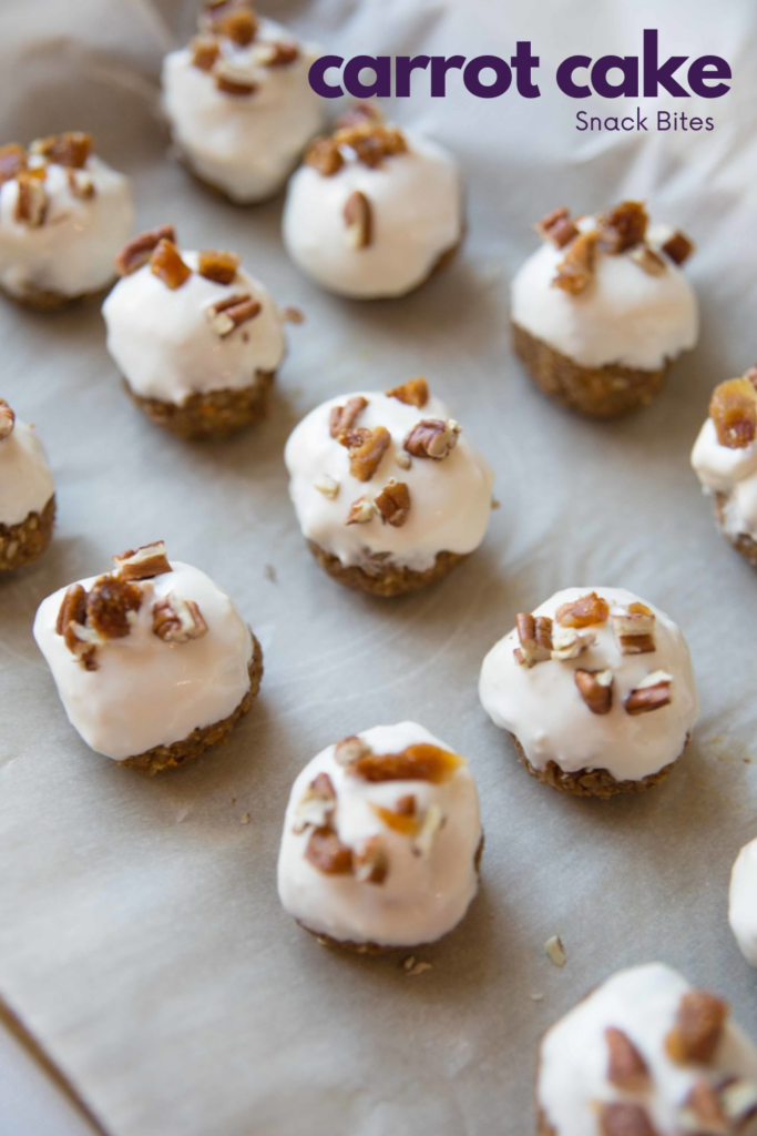 carrot cake snack bites \ healthy late night snack