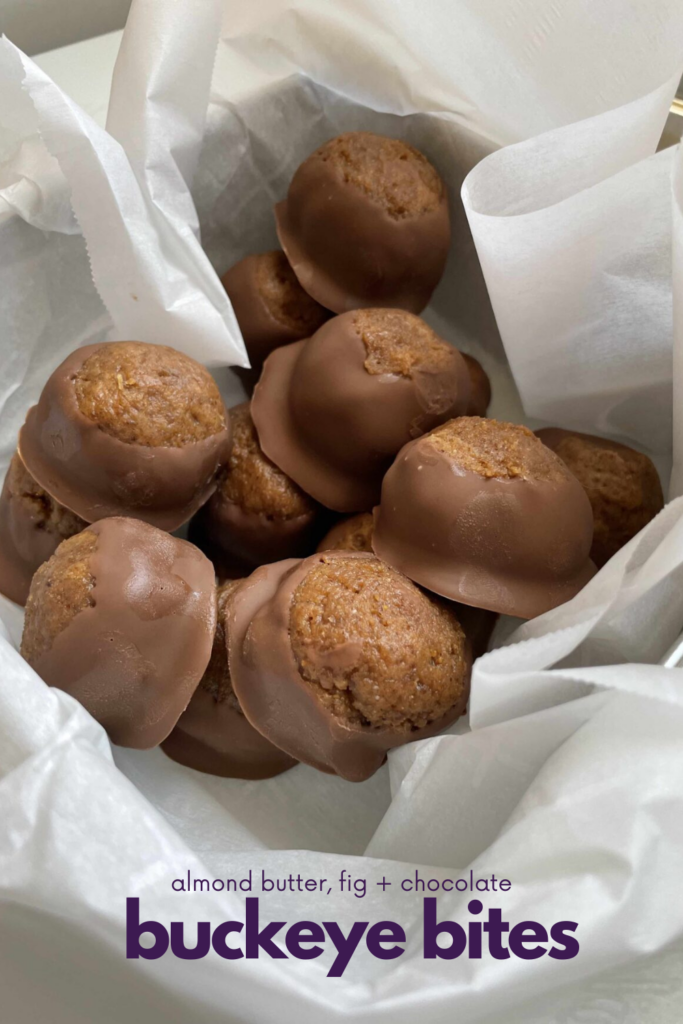 almond butter chocolate buckeye bites - late night craving