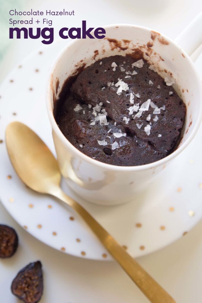 chocolate hazelnut fig mug cake - late night craving