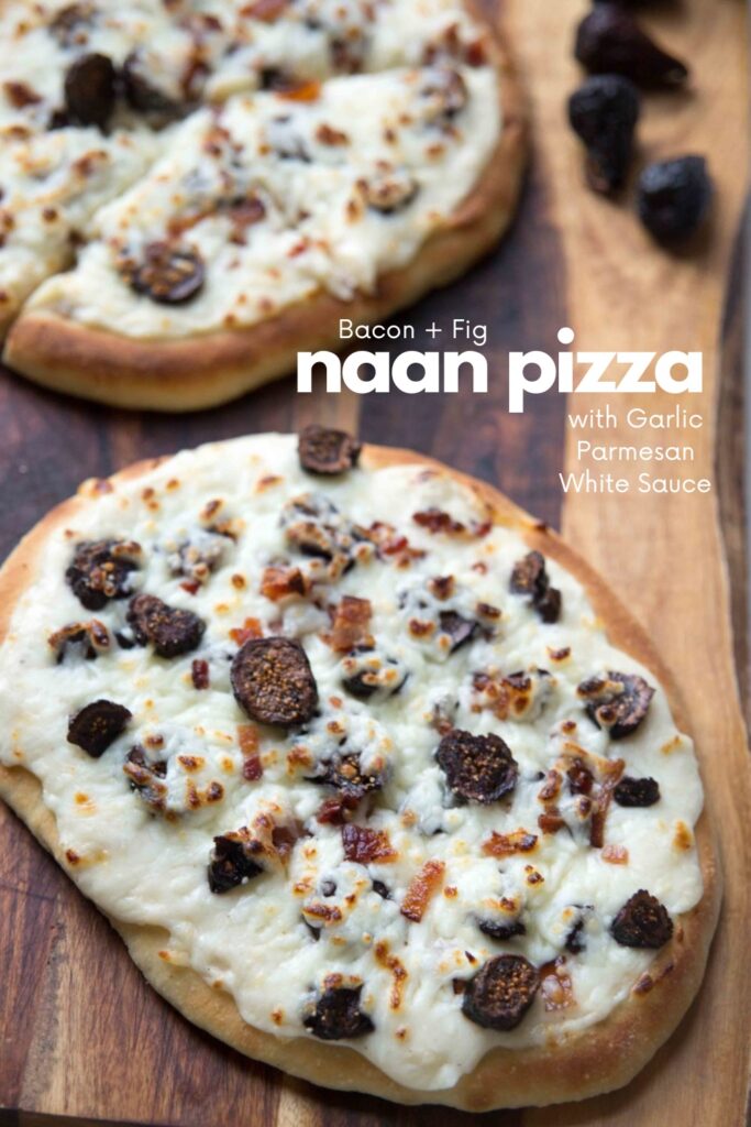 bacon fig naan pizza - late night craving