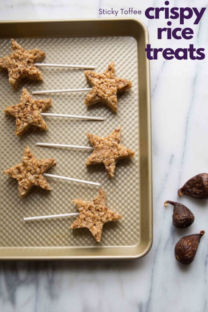 sticky toffee crispy rice treats for late night cravings